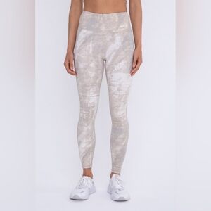 {Mono B} Conrete Patterned High Waisted Leggings - Size Large